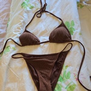 Elegant Brown Bikini Set